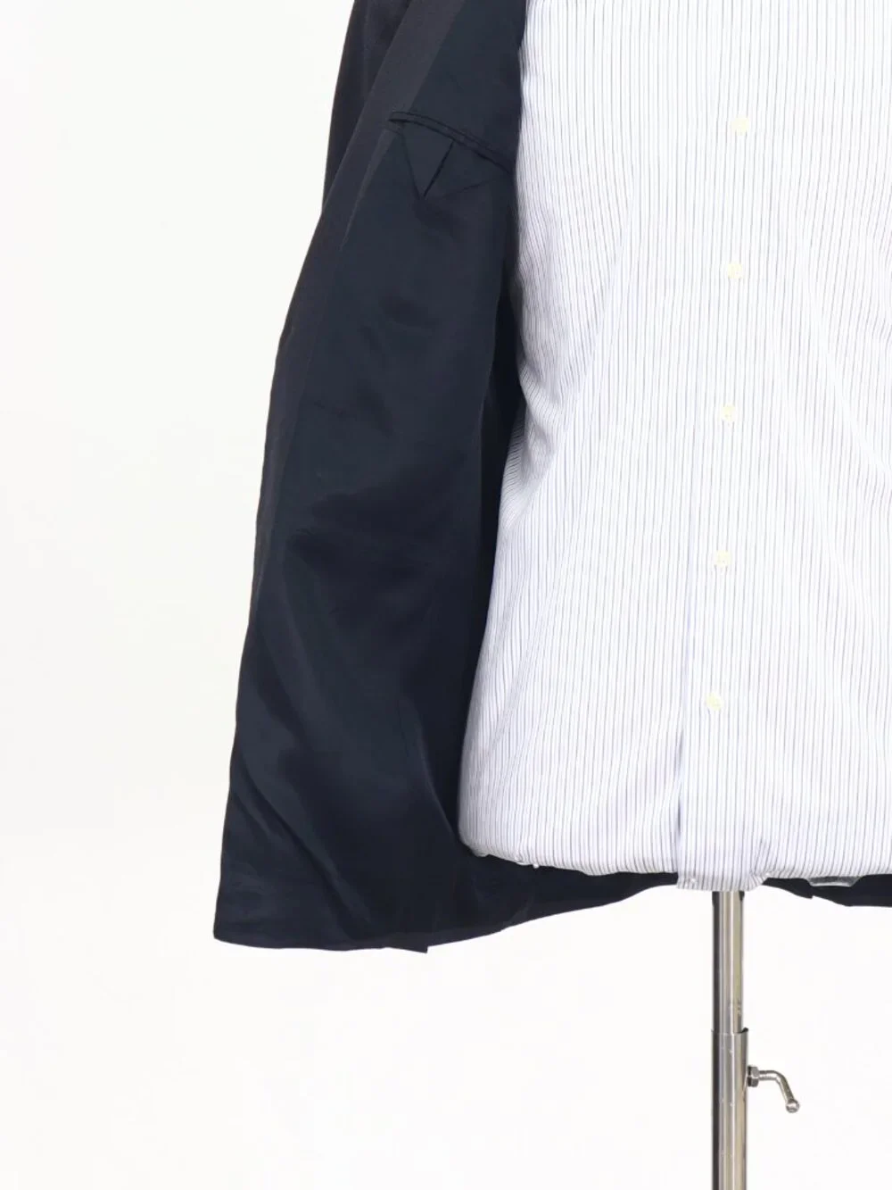 Calvin Klein 44L Navy Blazer Sport Coat Jacket 2-Button Herringbone W882